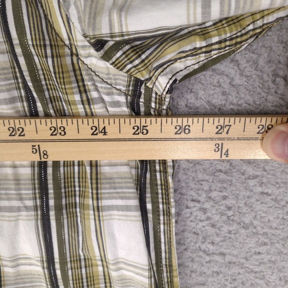 Cowboy Hardware Shirt Mens XL White Plaid Pearl‎ Snap Western Button Cotton - Picture 14 of 16